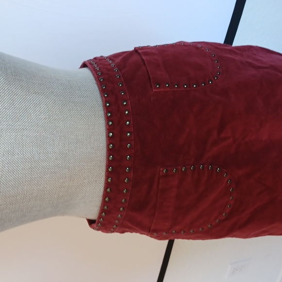 Burgendy Velvet skirt - Picture 4 of 4